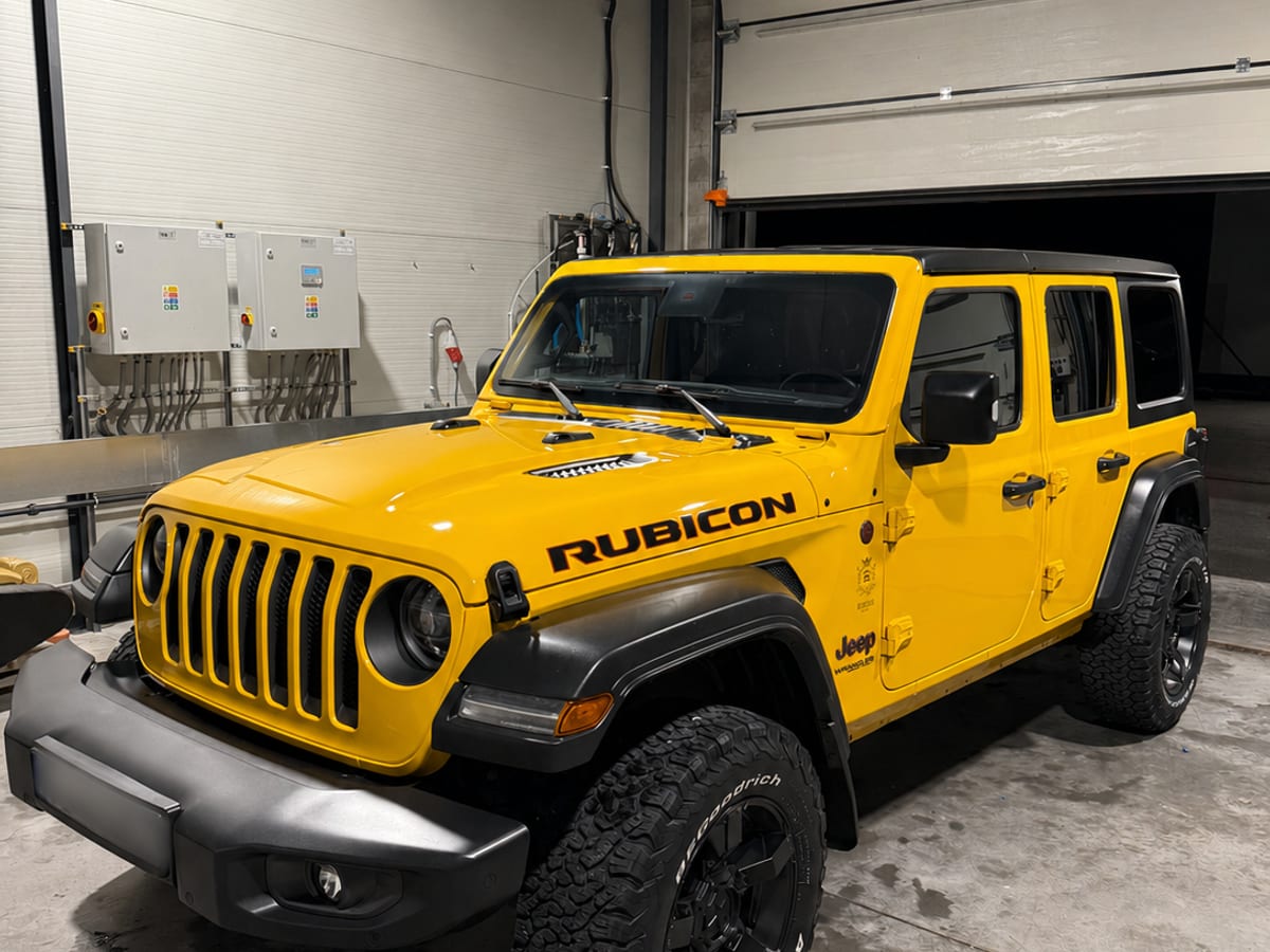 Jeep Wrangler po detailingu
